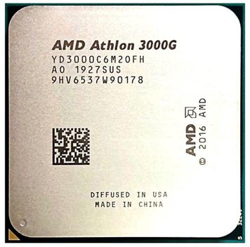 Процесор AMD (AM4) Athlon 3000G, Tray, 2x3.5 GHz (YD3000C6M2OFH) 6473370 фото