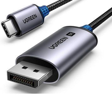 Кабель DisplayPort (M) - Type-C (M), 1 м, Black, Ugreen CM556, 8K / 60 Гц (25157) 9444360 фото