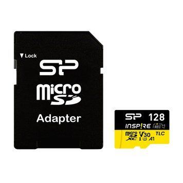 Карта памяти microSDXC, 128Gb, Silicon Power Inspire, SD адаптер (SP128GBSTXLV3V1NSP) 9454560 фото