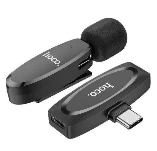 Микрофон Hoco L15, Black, беспроводной, Type-C 8853390 фото