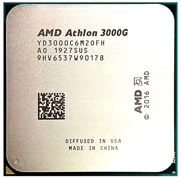 Процессор AMD (AM4) Athlon 3000G, Tray, 2x3.5 GHz (YD3000C6M2OFH) 6473370 фото