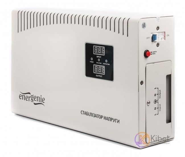 Стабилизатор EnerGenie EG-AVR-DW3000-01 3000VA, 2 розетки (Schuko), 7.3 кг, LCD 4511700 фото
