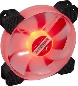 Вентилятор 120 мм, Frime "Iris", Black, 120х120х25 мм, Red LED підсвічування (FLF-HB120MR8) 6933810 фото