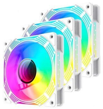 Вентилятор 120 мм, GameMax KF300R, White, 3 шт (KF300R WH) 8390400 фото