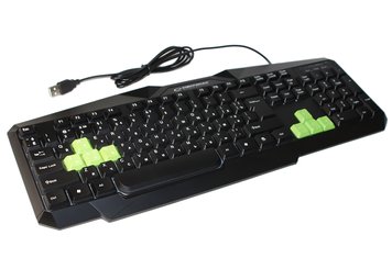 Клавіатура Esperanza Wired EGK201GUA ILLUMINATED Black/Green, USB 4846140 фото
