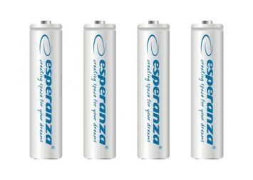 Акумулятор AAA, 1000 mAh, Esperanza, White, 4 шт, 1.2V, Blister (EZA102W) 6384120 фото