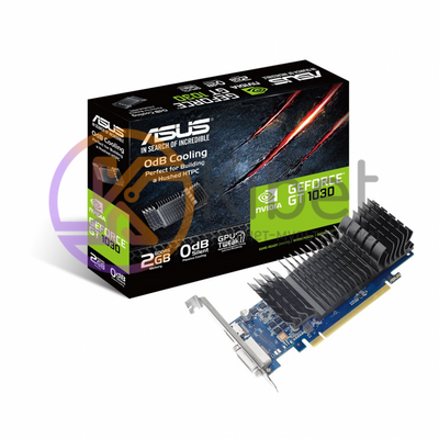 Видеокарта GeForce GT1030, Asus, 2Gb DDR5, 64-bit, DVI HDMI, 1506 6008MHz, Low P 5098740 фото