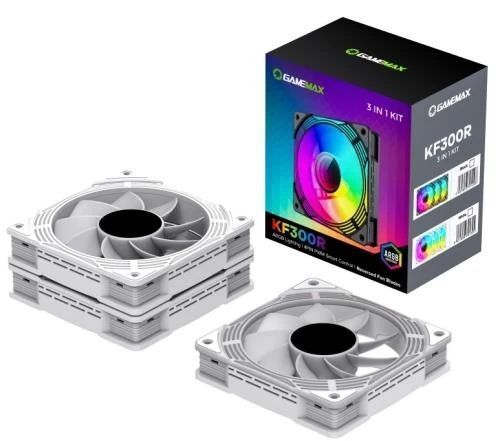 Вентилятор 120 мм, GameMax KF300R, White, 3 шт (KF300R WH) 8390400 фото