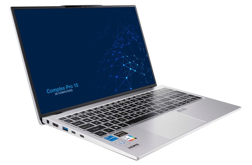 Ноутбук 2E Complex Pro 15, Silver, 15.6", i7-1260P, 16Gb, 1Tb, Xe, DOS (NS51PU-15UA51) 7767420 фото