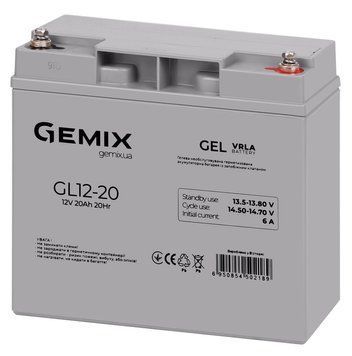 Акумуляторна батарея Gemix, 12V, 20 Агод, GEL, T12 (GL12-20) 9028800 фото