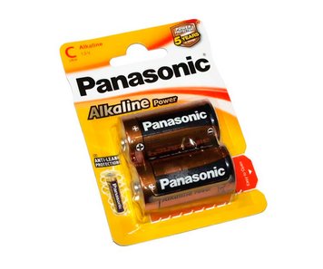 Батарейки C/LR14, Panasonic, щелочная, 2 шт, 1.5V, Blister (LR14REB/2BP) 3751590 фото