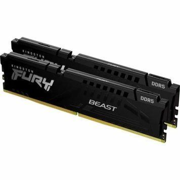 Память 32Gb x 2 (64Gb Kit) DDR5, 5600 MHz, Kingston Fury Beast, Black (KF556C36BBEK2-64) 7852950 фото