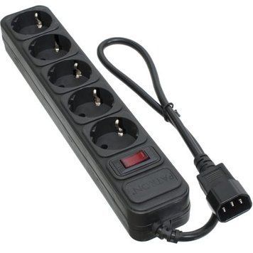 Фільтр мережевий для ДБЖ Patron, 5 розеток, 0.5 м, Black (SP-1052U) 6281760 фото