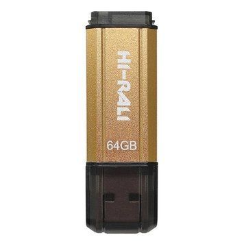Флеш накопичувач USB 64Gb Hi-Rali Stark, Gold, USB 2.0 (HI-64GBSTGD) 7686630 фото