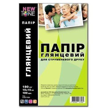 Фотопапір NewTone, глянсовий, A6 (10x15), 180 г/м&sup2;, 100 арк (G180.F100N) 1408050 фото