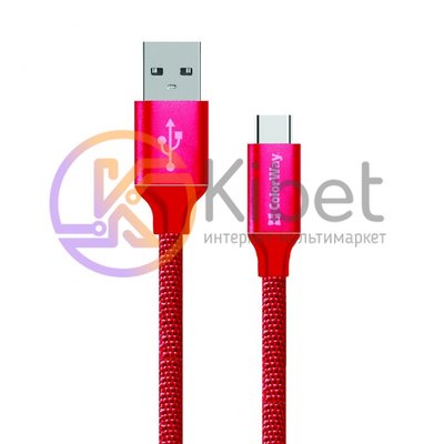 Кабель USB - USB Type-C 1 м ColorWay Red (CW-CBUC003-RD) 5012400 фото