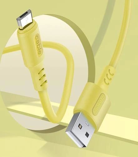 Кабель USB 2.0 AM - microUSB (5P), 1 м, Yellow, ColorWay, 2.4A (CW-CBUM043-Y) 7077870 фото