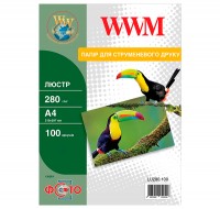 Фотобумага WWM, полуглянцевая, A4, 280 г м2, 100 л, Luster Series (LU280.100)