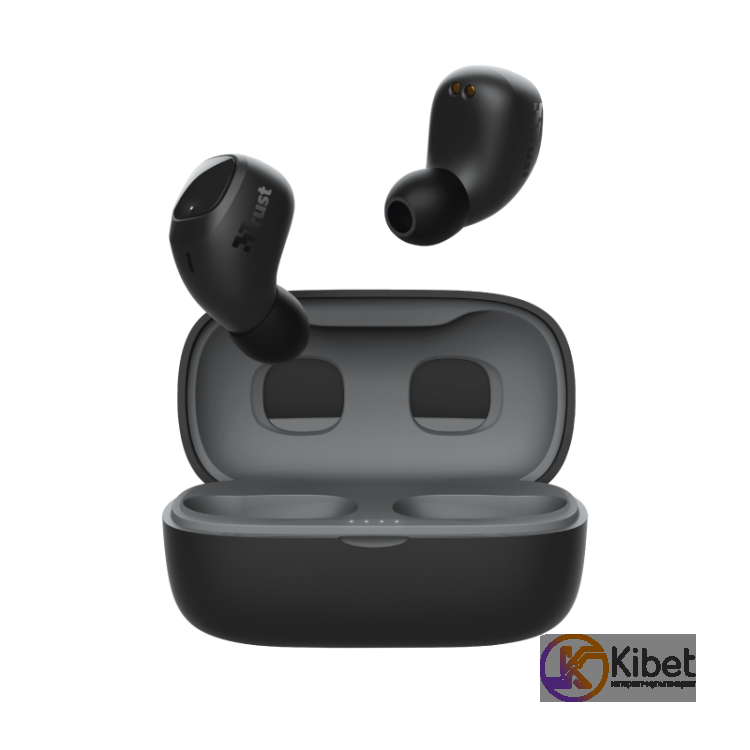 Наушники Trust Nika Compact, Black, беспроводные (Bluetooth), микрофон, футляр с
