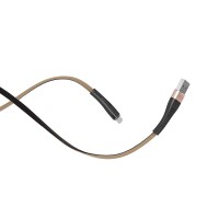 Кабель USB - Lightning, Hoco Slender charging, 1.2 m , U39, Black-Gold
