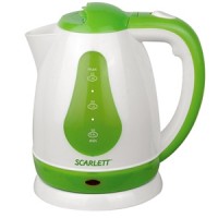 Чайник Scarlett SC-EK18P30 White Green, 1700W, 1.8 л, нагревательный элемент дис