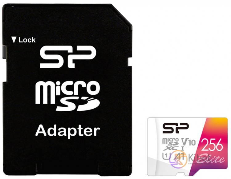 Карта памяти microSDXC, 128Gb, Class10 UHS-I A1 V10, Silicon Power Elite Color,