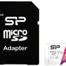 Карта памяти microSDXC, 128Gb, Class10 UHS-I A1 V10, Silicon Power Elite Color,