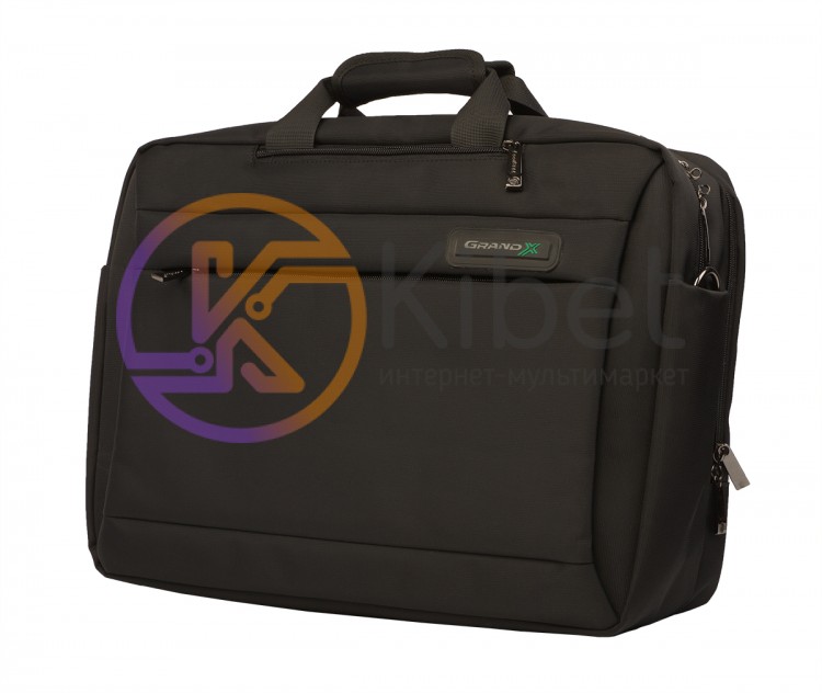 Сумка-рюкзак для ноутбука 15.6' Grand-X SB-225, Black, нейлон, 32x29x7 см