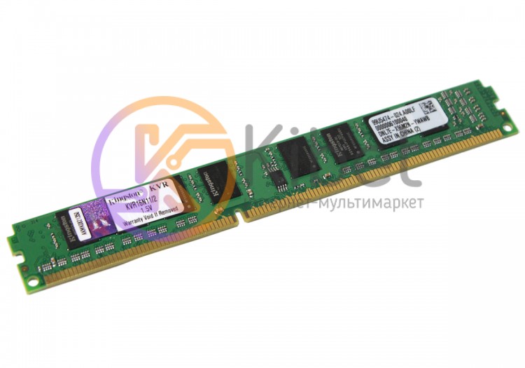 Модуль памяти 2Gb DDR3, 1600 MHz (PC3-12800), Kingston, 11-11-11-28, 1.5V (KVR16