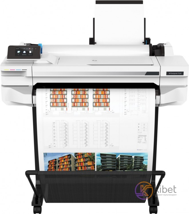 Принтер струйный цветной A1 HP DesignJet T530 24' (5ZY60A), White, WiFi, 1200x24