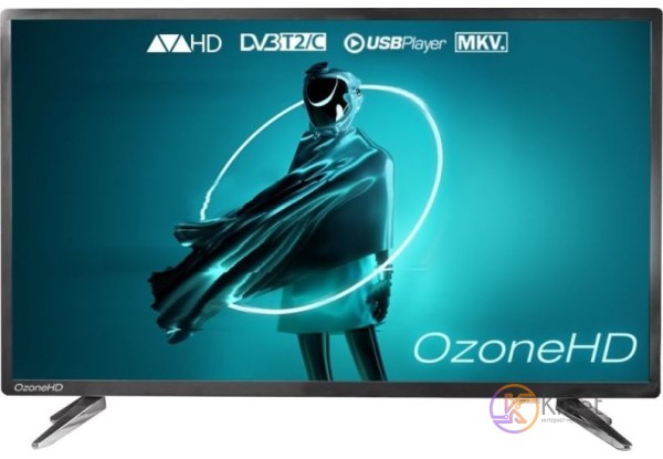 Телевизор 39' OzoneHD 39HN82T2, LED HD 1366x768 100Hz, DVB-T2, HDMI, USB, Vesa (