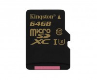 Карта памяти microSDHC, 64Gb, Class10 UHS-I, Kingston R-90MB s, W-45MB s, без ад