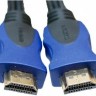 Кабель HDMI to HDMI 7.5m 19PM M v1.4a (3D) HQ-Tech HDM-040-075, оплетка Blue Bla