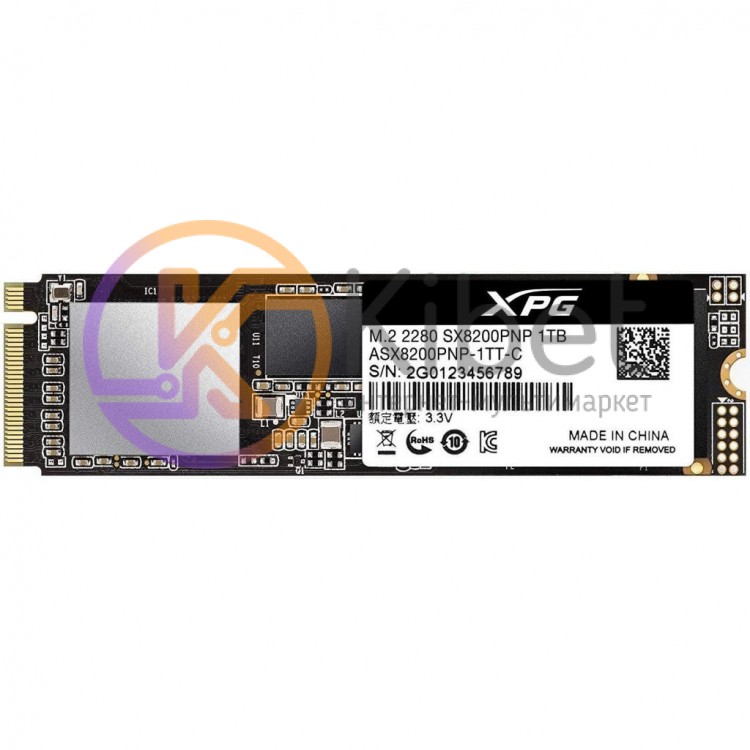Твердотельный накопитель M.2 1Tb, A-Data XPG SX8200 Pro, PCI-E 4x, 3D TLC, 3500