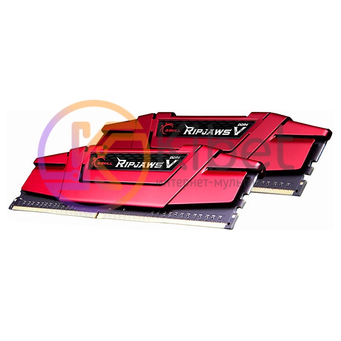 Модуль памяти 8Gb x 2 (16Gb Kit) DDR4, 3000 MHz, G.Skill Ripjaws V, Red, 16-18-1