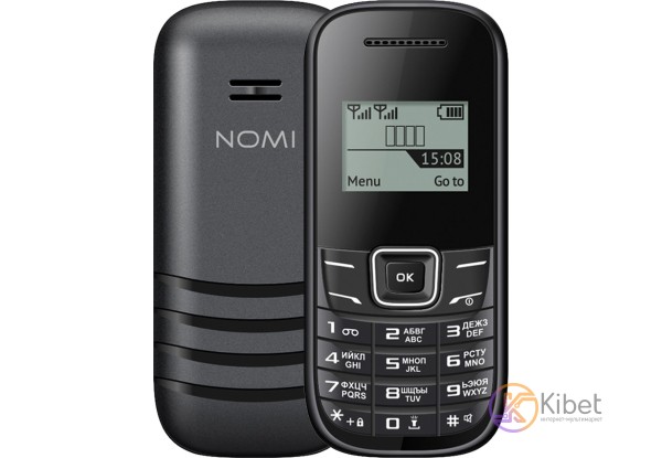 Мобильный телефон Nomi i144m, Black, 2 Micro-SIM, 1.44' (98x68) TN, microSD (max