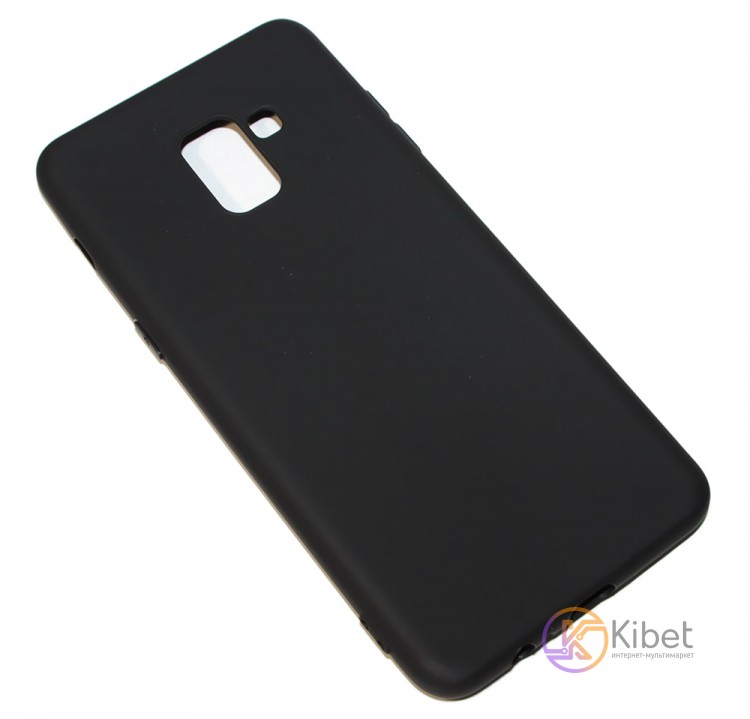 Накладка силиконовая Soft Case matte Samsung A730 (A8+ 2018), Black