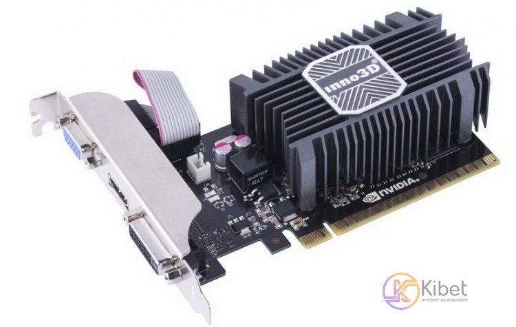 Видеокарта GeForce GT730, Inno3D, 2Gb GDDR3, 64-bit, VGA DVI HDMI, 902 1600 MHz,