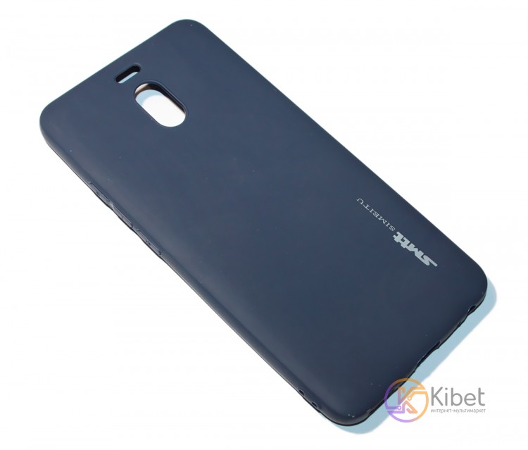 Накладка силиконовая для смартфона Meizu M6 Note, SMTT matte, Dark blue