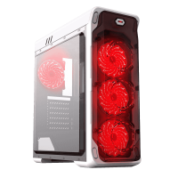 Корпус GameMax StarLight W-Red, без БП, ATX microATX Mini-ITX, 4x120 мм 15LED, 4