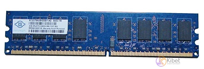 Модуль памяти 2Gb DDR2, 800 MHz, Nanya, CL6 (NT2GC64U8HD0BY-AD)