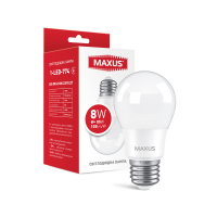 Лампа светодиодная E27, 8W, 4100K, A55, Maxus, 950 lm, 220V (1-LED-774)
