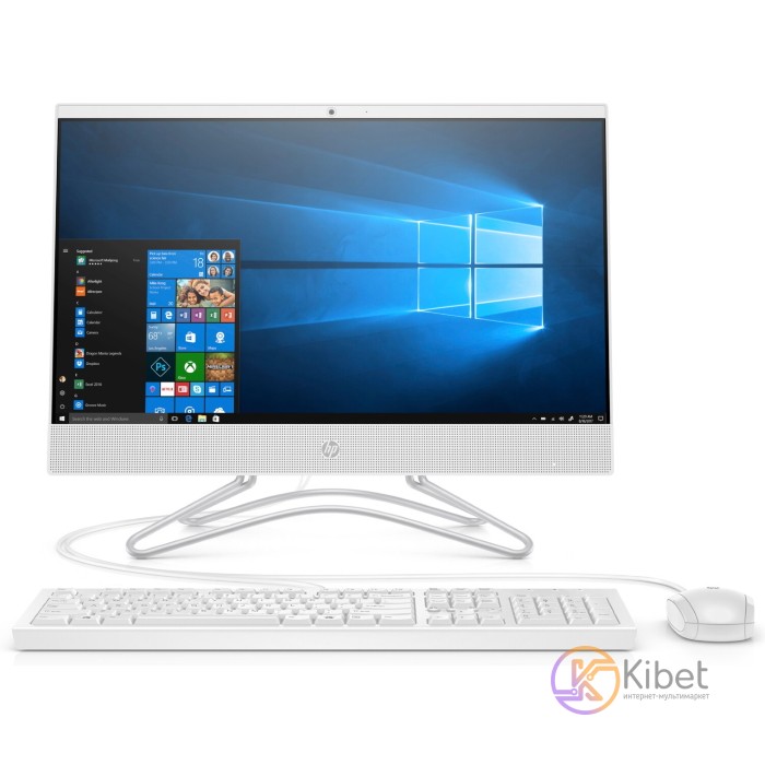 Моноблок HP All-in-One 22-c0152ur, White, 21.5' LED (1920x1080) IPS, Core i3-910