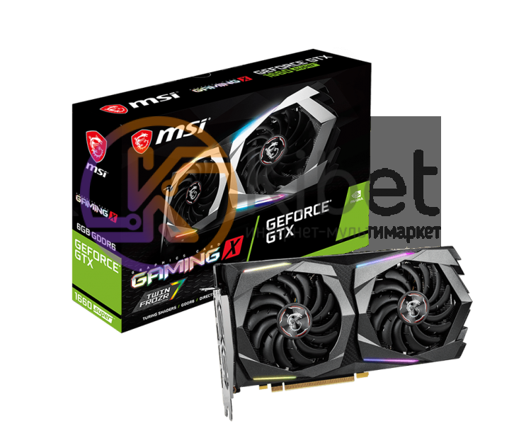 Видеокарта GeForce GTX 1660 SUPER, MSI, GAMING X, 6Gb DDR6, 192-bit, HDMI 3xDP,