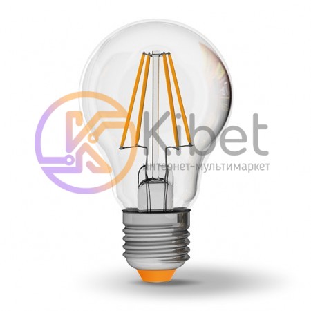 Лампа Filament Videx LED, E27, 7W, (аналог 75W), 4100K (яркий свет), класс энерг