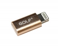 Переходник micro USB - Lightning Golf GC-31 Gold (GC-31G)