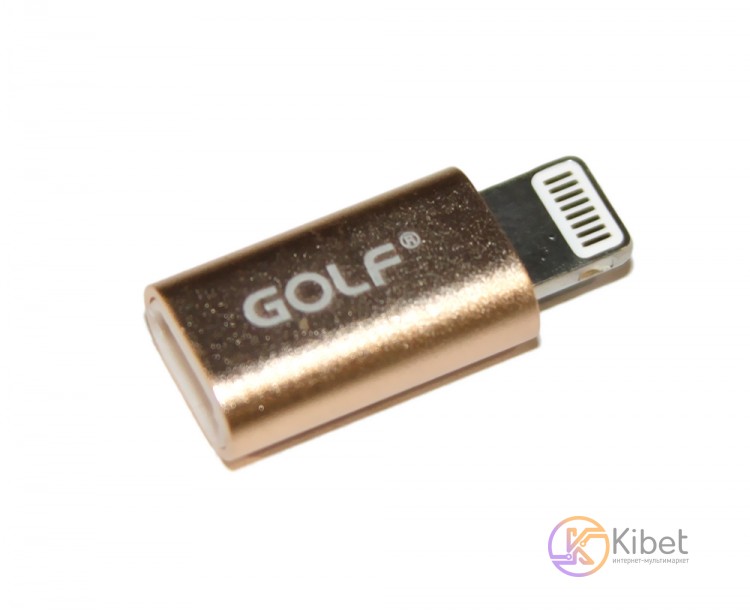 Переходник micro USB - Lightning Golf GC-31 Gold (GC-31G)