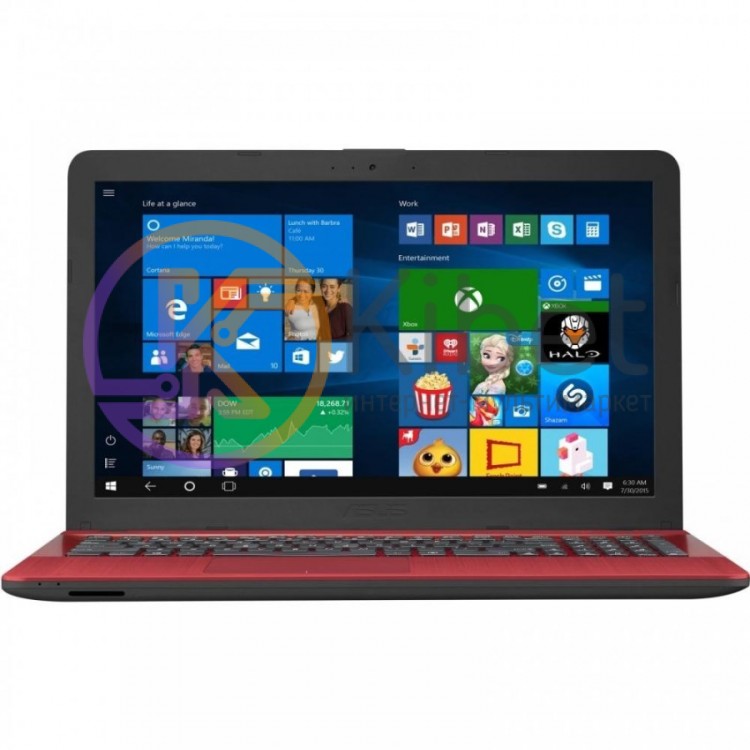 Ноутбук 15' Asus X541NC-DM040 Red, 15.6' матовый LED FullHD (1920x1080), Intel P