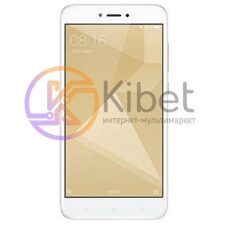 Смартфон Xiaomi Redmi 4x Gold 3 32 Gb, 2 Sim, сенсорный емкостный 5' (1280х720)