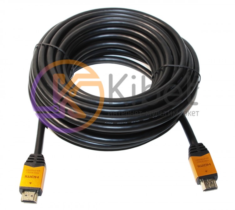 Кабель HDMI - HDMI, 10 м, Black, V1.4, Viewcon, позолоченные коннекторы (VD167-1